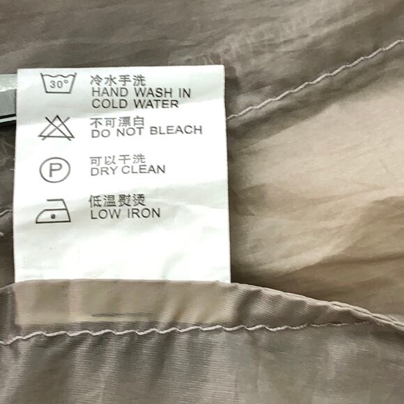 12 One Womens Size M Sheer Parachute Jacket Beige Snap Front Art to Wear Piece - Picture 15 of 16